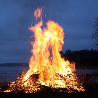 Blazing fire
