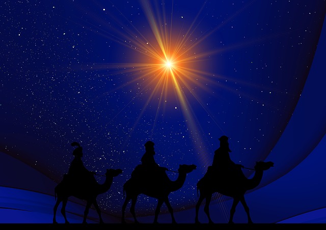 The Christmas star leading the wise men