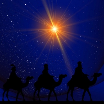 The Christmas star leading the wise men