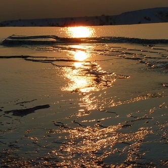 Sunset over the ocean